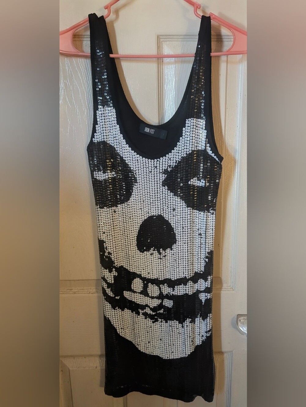 Iron Fist Misfits Fein Skull Sequin Mini Tank Dress - Picture 5 of 6